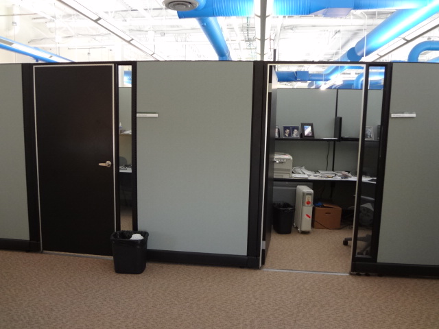 Used Office Cubicles : Herman MIller AO2 cubicles 85" high w/ doors at