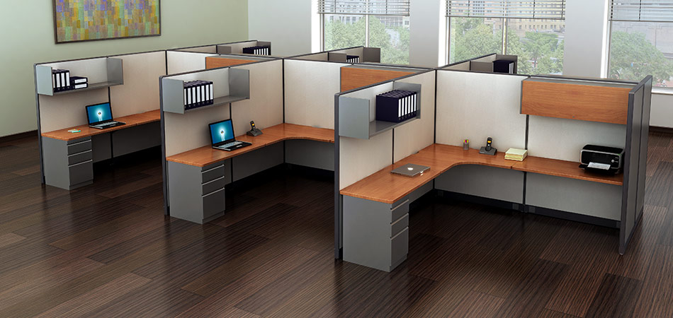 Used Office Cubicles : Refurbished Haworth Cubicles at Furniture Finders