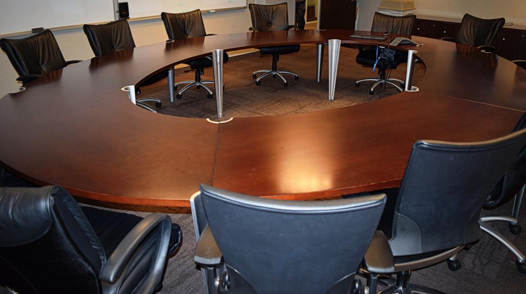 Used Office Conference Tables : Davis 10'D Conference Table w/ Open