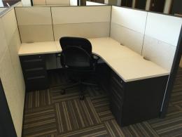 Steelcase office cubicles 6x6 with black trim