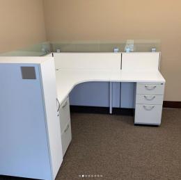 White Office Cubicles