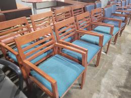National cherry wood arm chairs