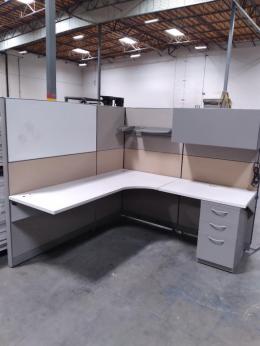 Allsteel 6' x 6' Tall Cubicle with BBF Ped