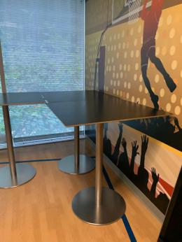 Steelcase Black Bar Height 3' Square Table