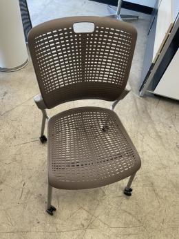 Humanscale neutral stacking chairs on casters