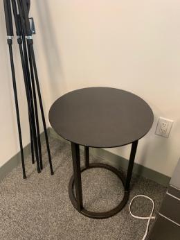 Keilhauer black 18Hx24 metal occasional table
