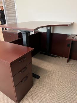 Linak DF2 Black Height Adjustable Desk Base