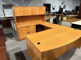 Bow Front U-Shape Desk W/Hutch by Office To G