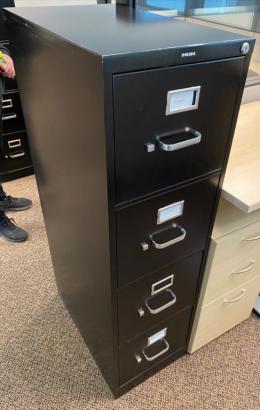 Hon Black 4 drawer Vertical File Cabinet