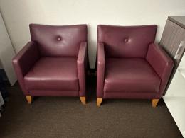 Wine Brayton International Leather Sofa Chair