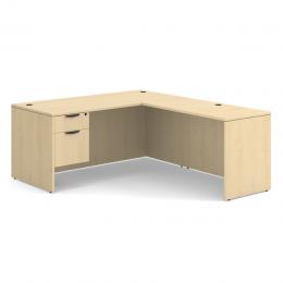 L Shaped Desk in Maple