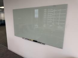 Quartet 74inx42in glass magnetic white board