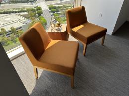 Keilhauer Saddle Brown with Wood Legs Lounge