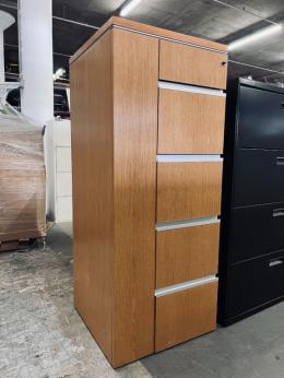 Knoll Maple Wardrobe File Cabinet - Left