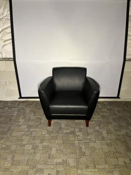 Compel Levengo Leather Club Chair Black