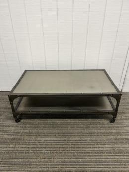 Element Coffee Table w/ Casters - Nickel