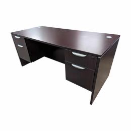 OFD 60x30 Espresso Double Hanging Ped Desk
