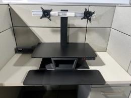 Pre-Owned Dual Monitor Arm w/ Sit to Stand
