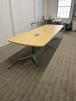 10' Powered Conference Table - Maple