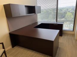 Dark Walnut U-Group Desk