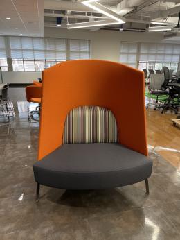 Teknion Orange High Back Chair